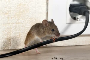 mouse chewing on a wire