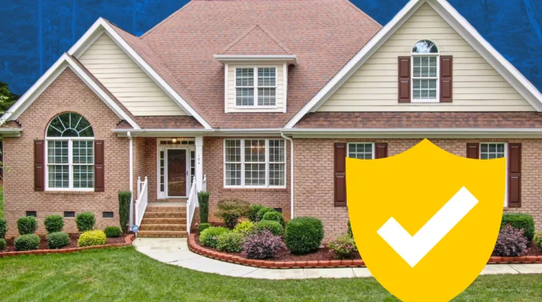 Suburban home protected from spring pests with professional pest control services