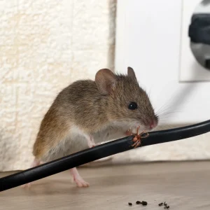mouse chewing on a wire